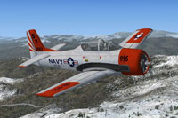 Screenshot of US Navy North American Aviation T-28 VT-5 in flight.