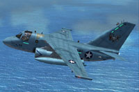 Screenshot of US Navy S-3B Viking VX-30 CONA in flight.