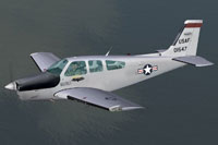 Screenshot of USAF Beech "Pave Eagle II" in flight.