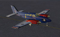 Screenshot of USAFC Beechcraft Baron 58 on the ground.