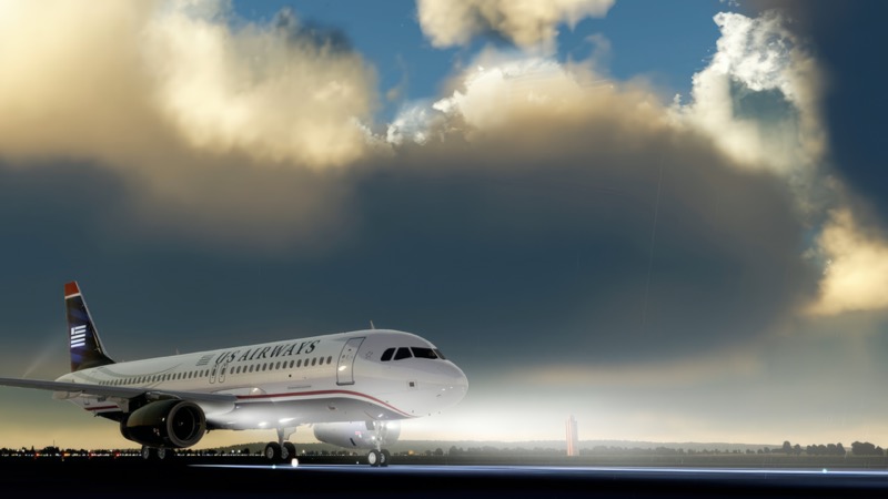 US Airways aircraft in P3D after installing the mod.
