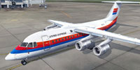 Screenshot of United Express BAe 146-200 on the ground.