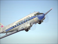 Screenshot of Universal Exports Douglas DC-3 in flight.
