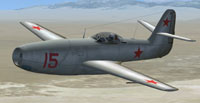 Screenshot of Yak 23 Flora in flight.