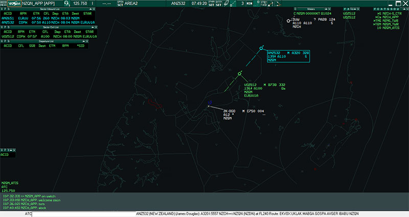 Screenshot from VATSIM ATC.