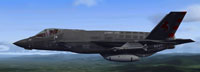 Screenshot of Lockheed F-35B in flight.
