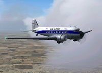 Screenshot of Val-U-Prop Douglas DC-3 in flight.