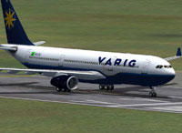Screenshot of Varig Airbus A330-200 RR on runway.