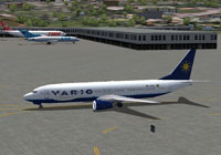 Screenshot of Varig Brasil Boeing 737-400 on the ground.