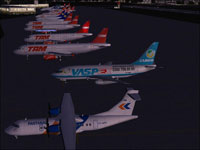 Screenshot of Vaspex Boeing 737-200 on the ground.