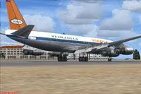 Screenshot of Viasa Douglas DC-8-32 on the ground.