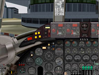 Screenshot of Viscount 700 cockpit panel.