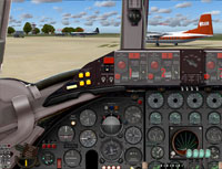 Screenshot of Viscount 810 cockpit panel.