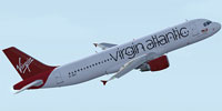 Screenshot of Virgin Atlantic Little Red Airbus A320.