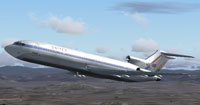 Screenshot of United Airlines Boeing 727-222 in flight.