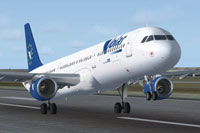 Screenshot of Volar Airlines Airbus A321-211 on runway.