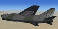 Screenshot of Vought A-7E in flight.