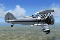Screenshot of WACO QCF-2 in flight.