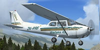 Screenshot of Waiheke Air Cessna 172 ZK-PRF in the air.