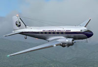 Screenshot of World Rally 2004 MAAM-SIM DC-3 in flight.