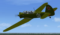 Screenshot of Yak-18 "Max" in flight.
