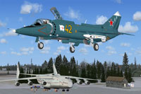 Screenshot of Yak-38 Forger in vertical take-off.
