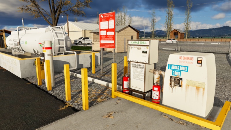 Aircraft fueling facilities.