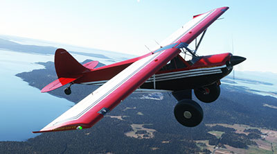 Image shows the aircraft in Microsoft Flight Simulator after applying this freeware Aeroart livery.