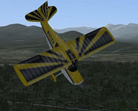 Screenshot of a plane performing a spin.