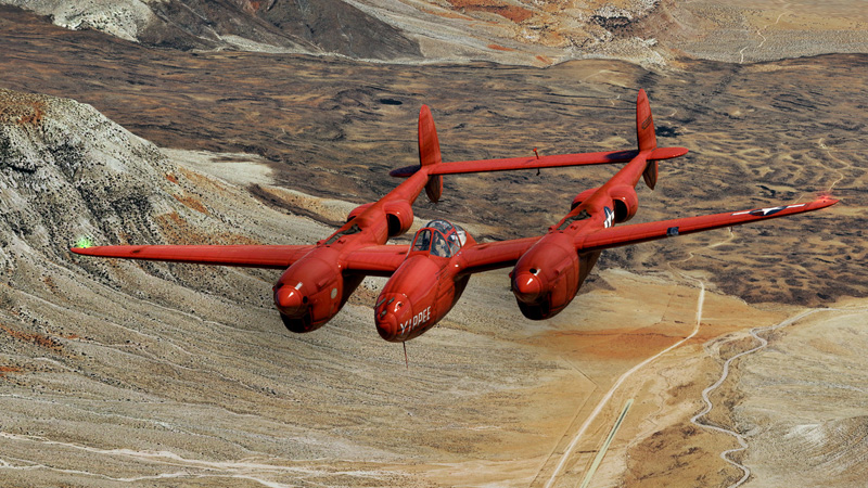 Flying over detailed scenery.