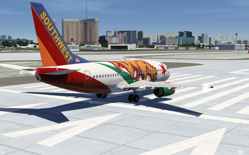 Southwest aircraft on runway.