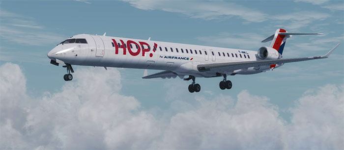 Air France HOP! CRJ in flight.