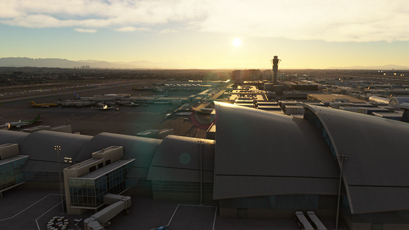 Airport terminal from one of the hand-created default airports.