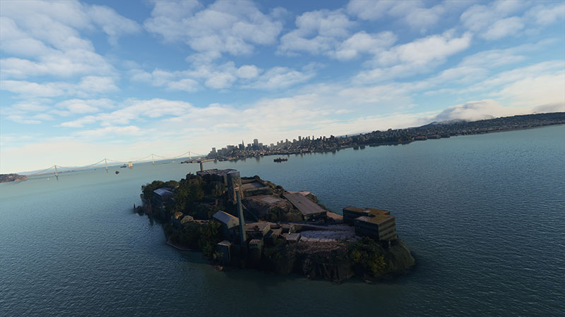 Alcatraz Island in MSFS.