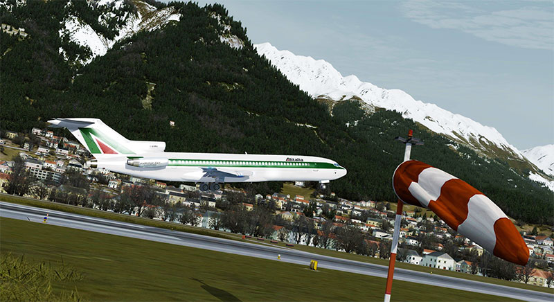 Alitalia Boeing 727 taking-off in P3Dv5.