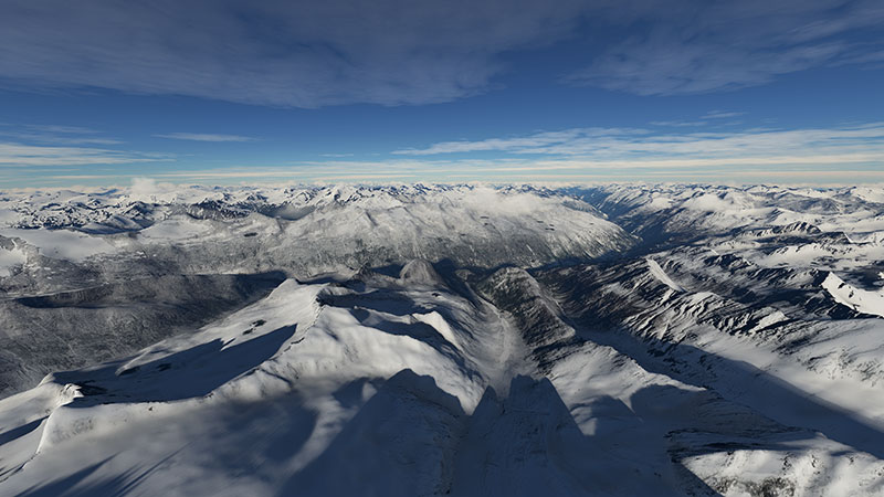 Alperne i MSF'er, som er et landskabsområde i high definition, der kræver en masse diskplads