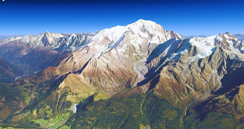 The Alps in X-Plane 11.