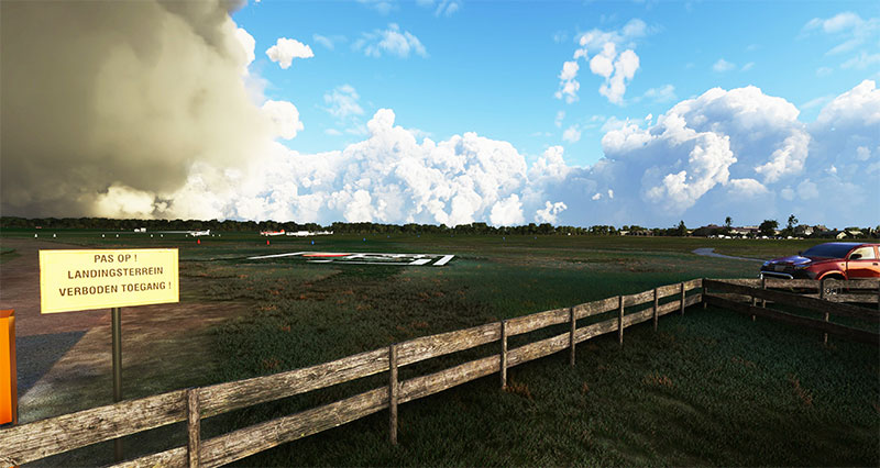 Ameland (EHAL) custom freeware scenery displayed in Microsoft Flight Simulator.