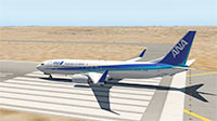 Boeing 737-800 sitting on the runway.