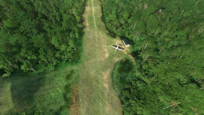 The overhead view of AYLE (Lele Airstrip) after installing this mod in Microsoft Flight Simulator (MSFS) 2020 release.