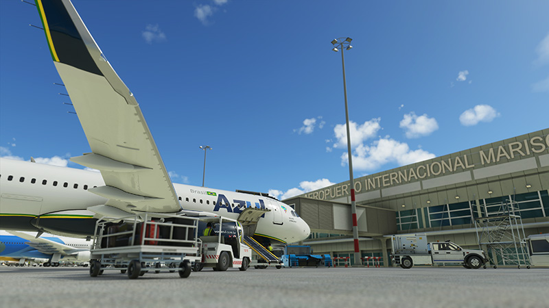 An Azul A320 livery/mod in MSFS2020.