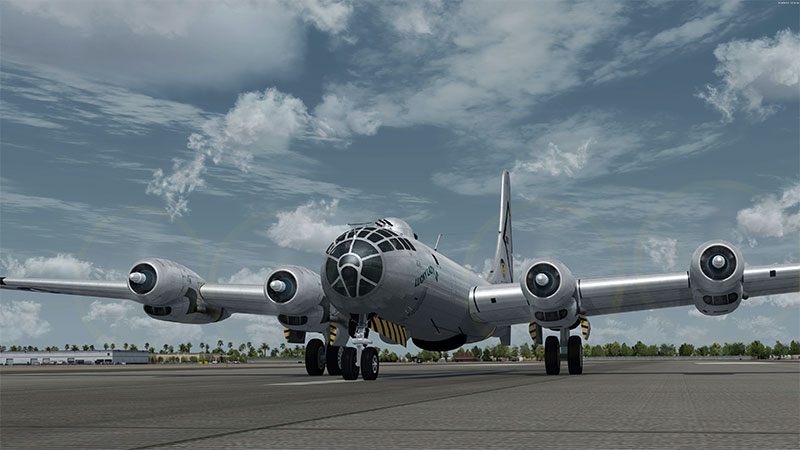 Boeing B-50 on ramp.