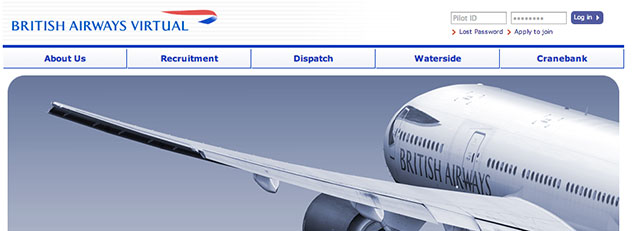 British Airways Virtual website