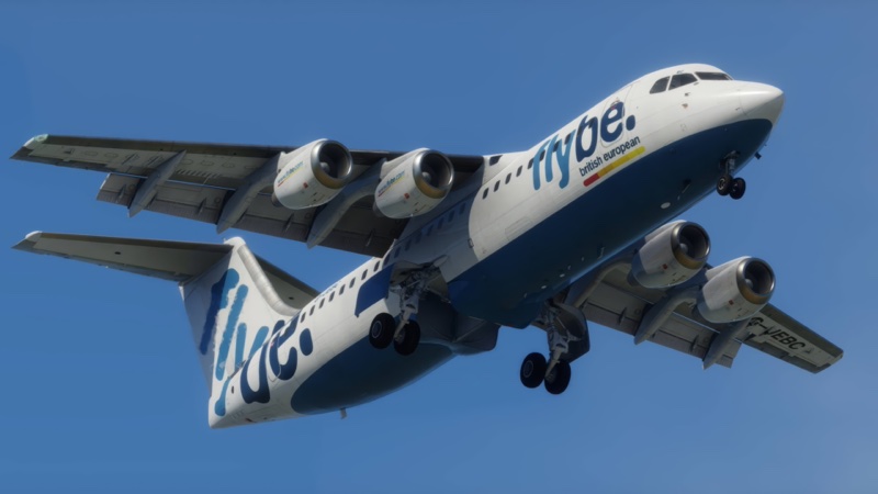 flybe. BAe 146 in flight.