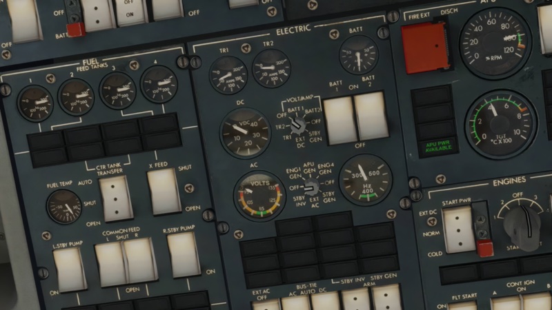 Cockpit switches displayed in VR mode.