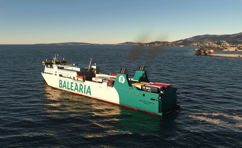 Baleria Ferry displayed in MSFS.