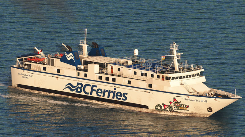 BCFerries ferry from the simulator.