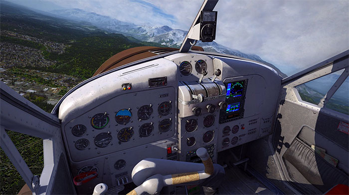 The highly detailed 3D Virtual Cockpit.