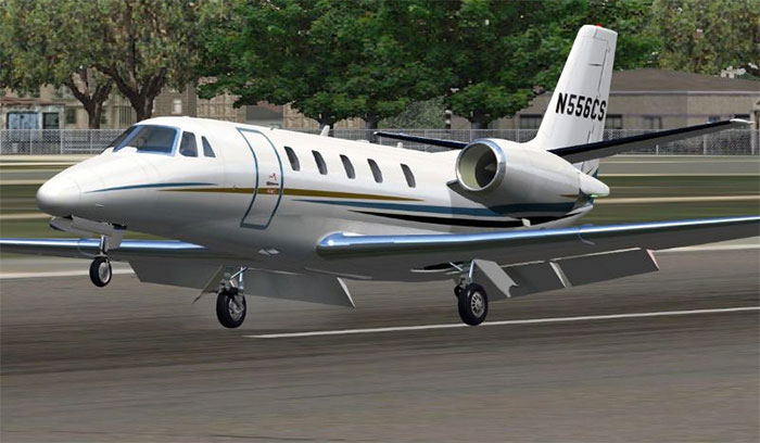 Cessna 56X taking off.