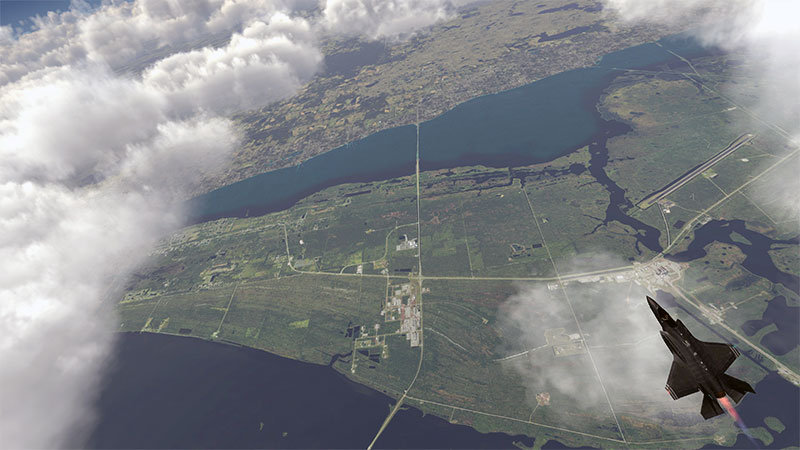 Aircraft over Cape Canaveral in v5.